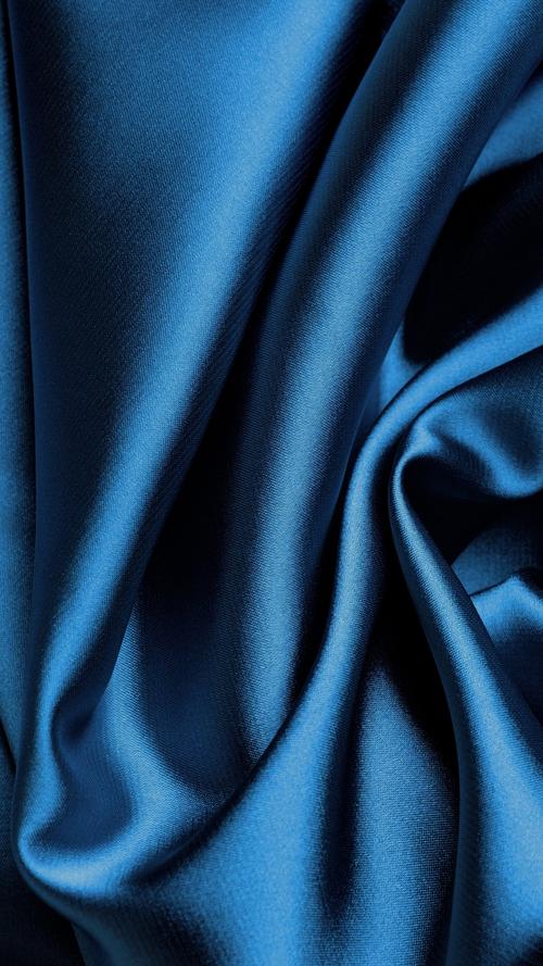 美丽的蓝色丝绸面料,高清图片,手机壁纸